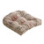19" Red and Beige Eco-Friendly French Postale Wicker Seat Cushion - IMAGE 1