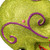 Glittered Dia de Muertos Candy Skull Halloween Figure - 12" - Green and Black