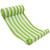 Inflatable Green and White Striped Water Hammock Pool Lounger, 51.75-Inch - IMAGE 2