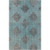 3.5' x 5.5' Blue and Black Hand Knotted Rectangular Wool Area Throw Rug - IMAGE 1