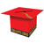 Pack of 6 Red Graduation Cap "Congrats Grad" Party Gift Card Boxes 8.5" - IMAGE 1