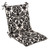 36.5" Black and White Outdoor Patio Furniture Mid Back Chair Cushions - IMAGE 1