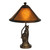 17" Antique Bronze Ginger Cat Accent Lamp with Cone Shade - IMAGE 1