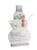 18.25" White and Gray Carved Snowman Christmas Figurine - IMAGE 1