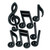 Club Pack of 84 Black Musical Note Party Decorations 13" - IMAGE 1