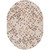 8' x 10' Fair Enoki Carnelian Red and Desert Sand Oval Wool Area Throw Rug - IMAGE 1