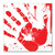 2-Ply Disposable Bloody Hand Print Luncheon Party Napkins - 6.5" - Pack of 192 - IMAGE 2