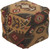18" Adobe Brown and Shady Taupe Southwestern Feel Wool Square Pouf Ottoman - IMAGE 1