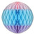 Honeycomb Tissue Paper Ball Decoration - 12" - Pink, Blue and Lavender- Pack of 12 - IMAGE 1