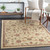6.5' x 9.5' Floral Beige and Brown Shed-Free Rectangular Area Throw Rug - IMAGE 2