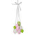 11" Pastel Pink, Green and White Spring Easter Egg Cluster Hanging Decoration - IMAGE 1