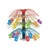 "13" Metallic Cascade Centerpiece Birthday Table Decorations - 18" - Multicolor - Pack of 6 - IMAGE 1