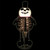 39" Black and White LED Lighted Standing Skeleton Ghost Halloween Decor - IMAGE 2