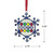 Snowflake "Dots" Candy Logo Christmas Ornament - 3.5" - Blue and Silver - IMAGE 4