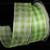 Green and White Plaid Wired Craft Ribbon 1" x 22 Yards - IMAGE 1