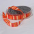 Orange and Yellow Striped Craft Ribbon 0.375" x 108 Yards - IMAGE 2