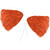 School Spirit Cheerleading Pom Pom Shakers - 12" - Orange - Pack of 48 - IMAGE 2