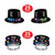Happy New Year Neon Party Favor Kit - Multicolor - Pack of 125 - IMAGE 3