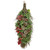 28" Glittered Pine Cone and Berry Artificial Teardrop Christmas Swag - Unlit - IMAGE 1