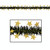 Star Metallic Tinsel Party Garland - 12' - Black and Gold - Pack of 12 - IMAGE 2