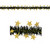 Star Metallic Tinsel Party Garlands - 12' - Black and Gold - Club Pack of 12 - IMAGE 1