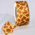 Orange and Yellow Giraffe Print Wired Craft Ribbon 2" x 22 Yards - IMAGE 1
