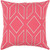 18" Pink and Silver Contemporary Diamond Square Throw Pillow - Down Filler - IMAGE 1
