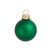 Matte Finish Glass Christmas Ball Ornaments 3.25" (80mm) - Green - 8ct - IMAGE 1