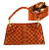 Maggi B French Country Red Mosaic Quilted East West Handbag - IMAGE 1