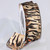 Orange and Black Tiger Print Wired Craft Ribbon 2" x 22 Yards - IMAGE 1