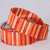 Orange and Yellow Striped Wired Craft Ribbon 1.5" x 27 Yards - IMAGE 2