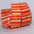 Orange and Yellow Striped Wired Craft Ribbon 1.5" x 27 Yards - IMAGE 1
