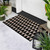 Black and Gray 3-Dimensional Triangle Print Doormat 17 x 29 - IMAGE 1