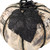 Glittered Newspaper Decoupage Pumpkin Halloween Decoration - 7" - Beige and Black