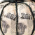 7" Glittered Newspaper Decoupage Pumpkin Halloween Decoration - Beige and Black