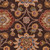 6' x 9' Floral Olive Green and Russet Brown Oval Wool Area Throw Rug - IMAGE 3