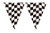 Checkered Hanging Party Flag Banner  - 12' - Club Pack of 12 - IMAGE 1