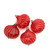 4ct Red Shatterproof Transparent Christmas Onion Drop Ornament Set 4.5" (110mm) - IMAGE 1