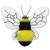 Club Pack of 12 Black and Yellow Springtime Bumblebee Hanging Decorations 9" - IMAGE 1