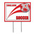 Pack of 6 Gray, Red and White "England" Soccer Themed Yard Signs 16" - IMAGE 1
