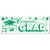 Club Pack of 12 Green and White Congrats Grad Sign Hanging Banners 60" - IMAGE 1