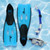 3pc Blue and Black Pro Swimming Pool Snorkeling Set 21" - Medium - IMAGE 4