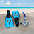 3pc Blue and Black Pro Swimming Pool Snorkeling Set 21" - Medium - IMAGE 1
