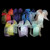 Blue and Peach Rainbow Organdy Ribbon 2" x 55 Yards - IMAGE 1