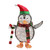 34" Lighted Penguin with Candy Cane Christmas Yard Art Decoration - IMAGE 1