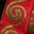 Red and Green Swirl Taffeta Wired Craft Ribbon 2.5" x 20 Yards - IMAGE 1