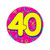 Club Pack of 12 Pink, Blue, and Yellow Jumbo ''40'' Buttons Party Favors 6'' - IMAGE 1