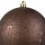 Mocha Brown Holographic Glitter Shatterproof Christmas Ball Ornament 4" (100mm) - IMAGE 2