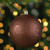 Mocha Brown Holographic Glitter Shatterproof Christmas Ball Ornament 4" (100mm) - IMAGE 3