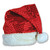 Pack of 12 Red and White Sequined Santa Claus Christmas Hat Accessories - IMAGE 1